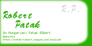 robert patak business card